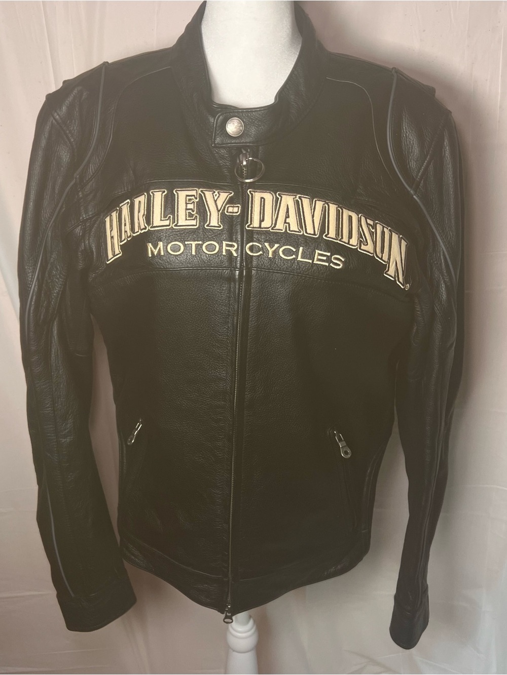 Harley-Davidson Women's Victory Lane Leather Motorcycle Jacket Small S